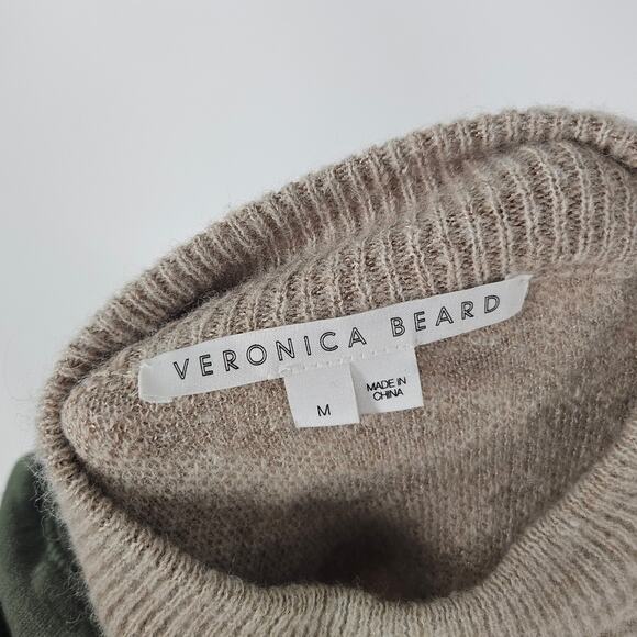 Veronica Beard Oatmeal Leopard Print Tilda Pullover Sweater Size M - Picture 8 of 8